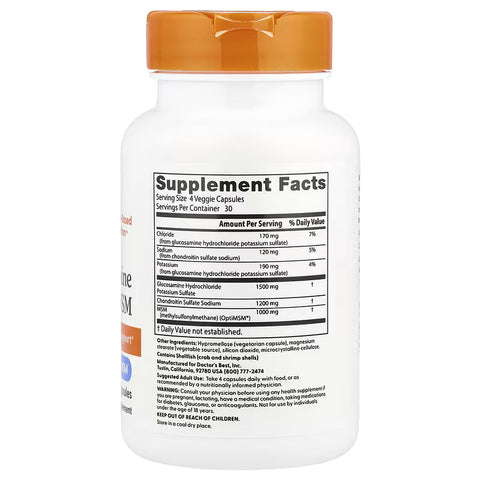 Doctor's Best, Glucosamine(Glukozamin) Chondroitin MSM, 120 Veggie Caps