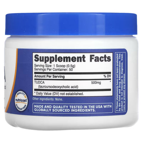 Nutricost TUDCA Tauroursodeoxycholic Acid 25 g - 50 Servis