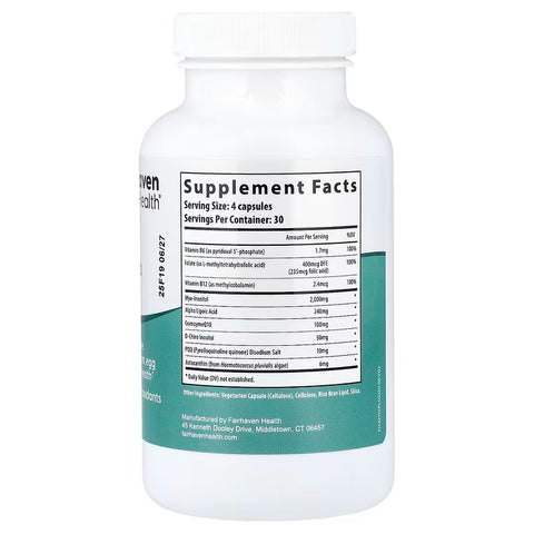 Fairhaven Health 40:1 PQQ + Myo + D-Chiro Inositol 120 Capsules
