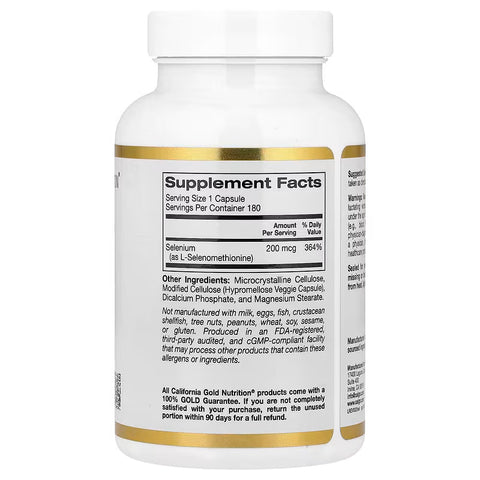 California Gold Nutrition Selenium Antioksidan 200 mcg 180 Veggie Caps