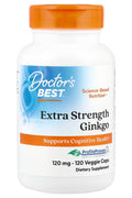Doctor's Best Extra Potency Ginkgo Biloba 120 mg 120 Plant-Based Capsules