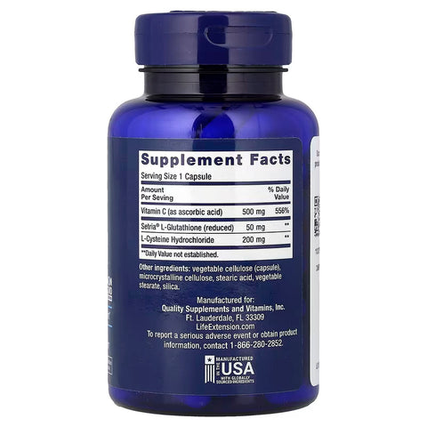 Life Extension Glutathione Cysteine & C 100 Capsules