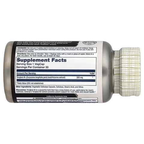 Solaray, Men's Tongkat Ali Longjack Extract 300 mg 30 VegCaps