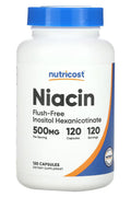 Nutricost Vitamin B3 Niacin Flush-Free 500 mg 120 Capsules