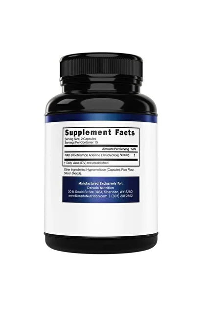 DORADO NUTRITION NAD Nicotinamide Riboside Support Made in the USA - 30 Vegan Caps