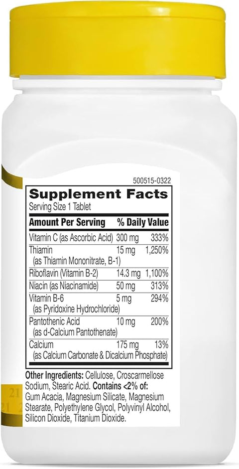 21st Century B Complex Plus Vitamin C 100 tablets