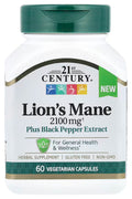 21st Century Lion's Mane Mushrooms Brain & Cognitive 2,100 mg 60 Vegetarian Caps