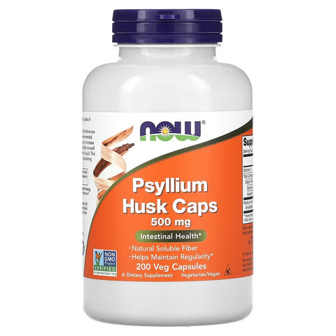 NOW Foods, Psyllium Hush Sindirim Caps, 500 mg, 200 Vegetable Caps