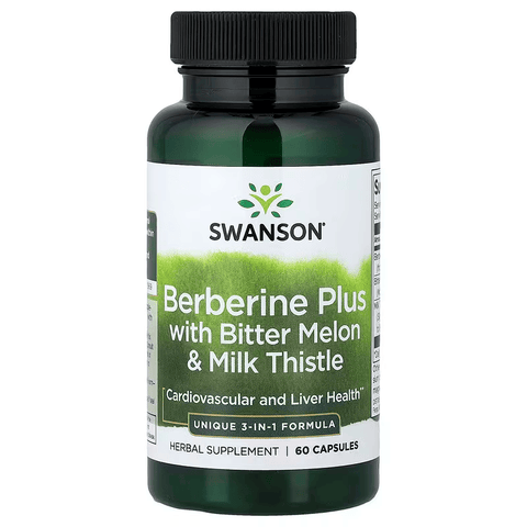 Swanson Berberine Plus with Bitter Melon & Milk Thistle Liver Health 60 Capsules