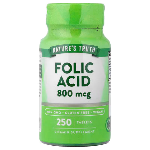 Nature's Truth Vitamin B9 Folate - Folic Acid 800 mcg 250 Tablet