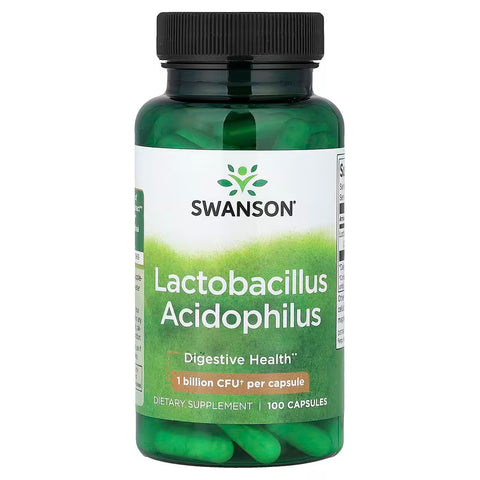Swanson Lactobacillus Acidophilus Probiotics Digestive Health 1 Billion CFU 100 Caps