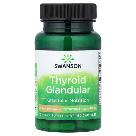 Swanson Thyroid Glandular 200 mg 60 Capsules
