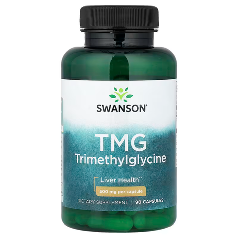 Swanson TMG Trimethylglycine Betaine Anhydrous Liver Health 500 mg 90 Capsules