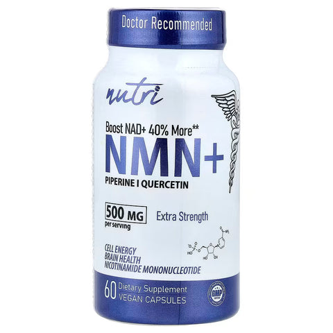 Nutri, NMN+ Nicotinamide Mononucleotide Brain Health 60 Vegan Capsules
