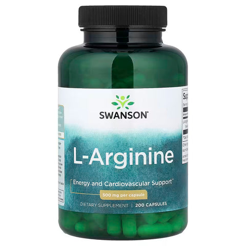 Swanson L-Arginine Nitric Oxide 500 mg 200 Capsules