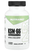 NutraBio Ashwagandha KSM66 600 mg 60 Veggie Capsules
