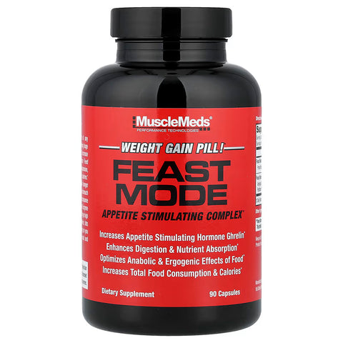 MuscleMeds Feast Mode Appetite Stimulating Weight Gain Boost Complex 90 Capsules