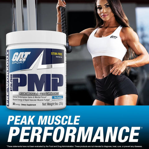 GAT PMP without STM Peak Muscle Performance Agmatine sulfate Nox Pump Preworkout