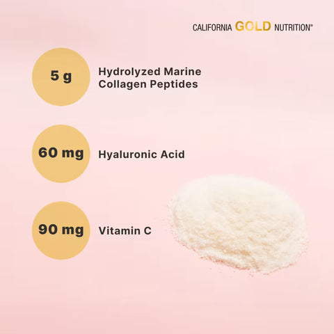 California Gold Nutrition CollagenUP Hydrolyzed Marine Collagen Peptides with Hyaluronic Acid and Vitamin C Unflavored (464 g)