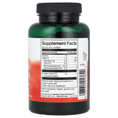 Swanson Vitamins Pumpkin Seed Oil Omegas & Fish Oils EPA DHA 1,000 mg 100 Softgels
