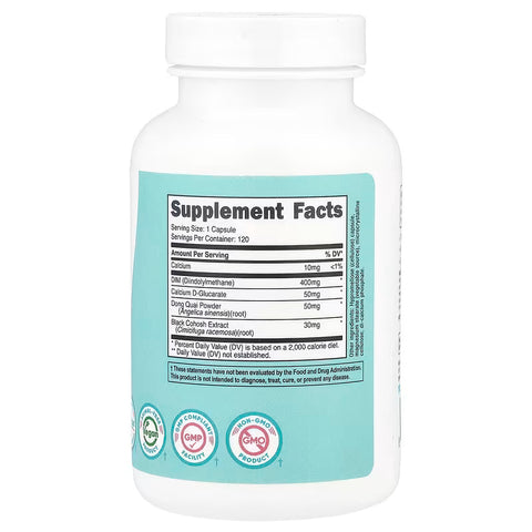 Nutricost Diindolylmethane DIM Women Dong Quai Calcium Glucarate 400mg 120 Caps