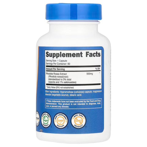 Nutricost Rhodiola Rosea 500 mg 60 Capsules