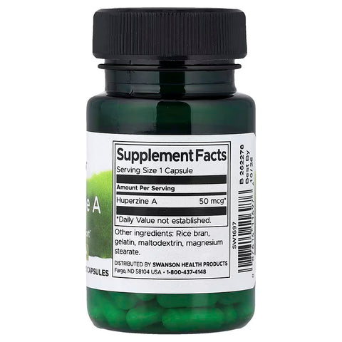 Swanson Huperzine A Brain & Cognitive 50 mcg 60 Capsul