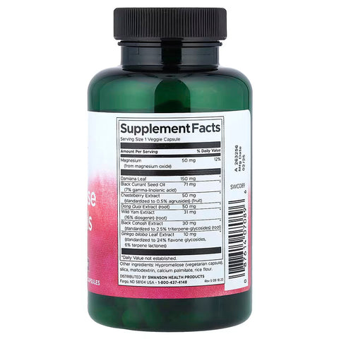 Swanson Menopause Essentials Support Women's Health 120 Veggie Capsules