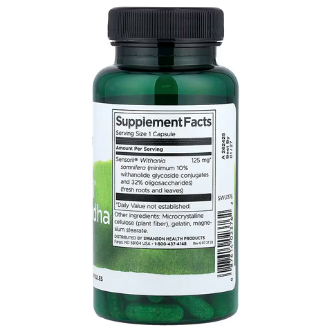 Swanson Sensoril Ashwagandha Stress Support 125 mg 120 Capsules