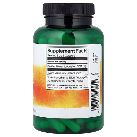 Swanson Vitamins Flush Free Vitamin B3 Niacin 500 mg 120 Capsules