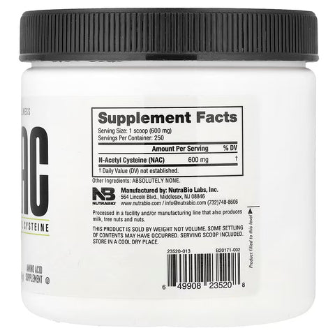 Nutrabio Nac N-asetil Sistein 150 G