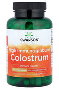 Swanson Vitamins High %40 Immunoglobulin Colostrum Immune Health 120 Caps