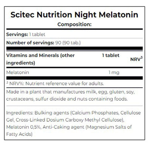 Scitec Night Melatonin 90 tab