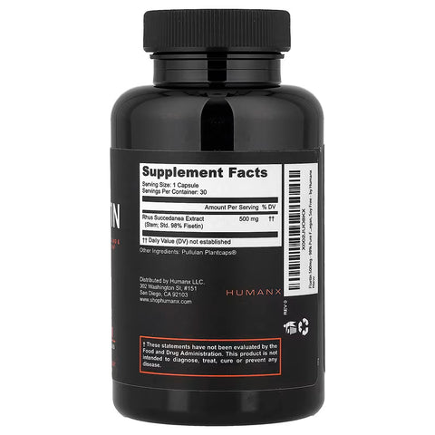 HUMANX Fisetin Cognitive support 500mg - 98% Pure Fisetin 30 Caps