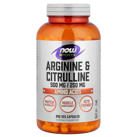 NOW Foods, Sports Arginine Citrulline Nitric Oxide 240 Veg Capsules