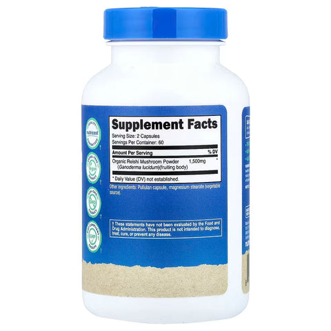 Nutricost Organic Reishi Mushroom 120 Capsules