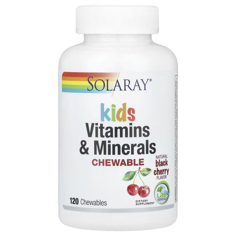 Solaray Children's Chewable Vitamins and Minerals Natural Black Cherry 120 Chewable Tablets