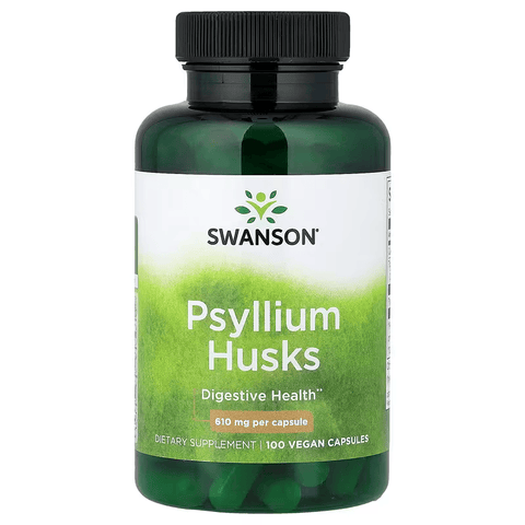 Swanson Psyllium Husks Fiber 610 mg 100 Vegan Capsules