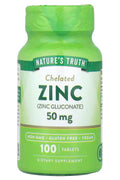 Nature's Truth Zinc Chelated 50 mg, 100 Tablets