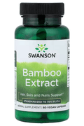 Swanson Bamboo 70% Silica Extract Hair Skin & Nails 60 Vegan Capsules