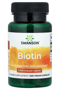 Swanson Biotin Hair Skin & Nails 5,000 mcg 100 Vegan Capsules