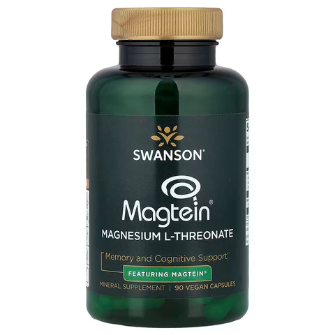 Swanson Magnesium L-Threonate Magtein Memory and Cognitive 90 Vegan Capsules