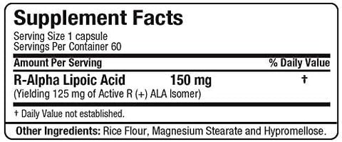 ALLMAX R+ALA Alpha Lipoic Acid 150 mg 60 Caps