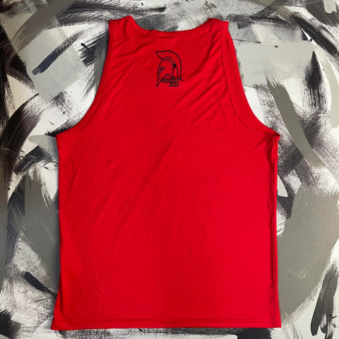 Centurion Labz Vintage Centurion Labz Tasarımlı Kırmızı Tank Fitnes Atlet