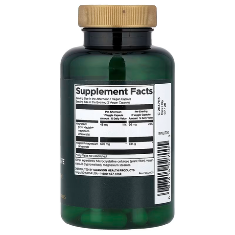 Swanson Magnesium L-Threonate Magtein Memory and Cognitive 90 Vegan Capsules