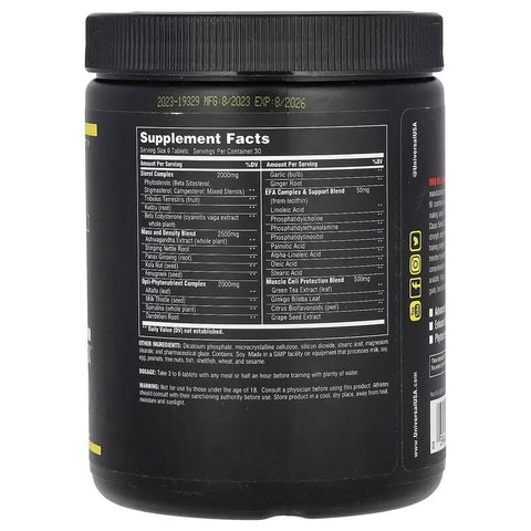 UNIVERSAL Natural Sterol Complex Tribulus & Beta Ecdysterone & Ginseng 180 Tabs.