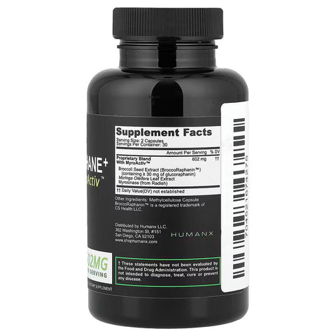 HUMANX Sulforaphane Broccoli Seed Extract Moringa Supports Antioxidant Production Detoxification Cellular Health 602 mg 60 Caps