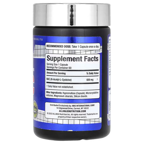 ALLMAX NAC - 60 Veggie Capsules - Immune Support & Free Radical Protection - 60 Servings