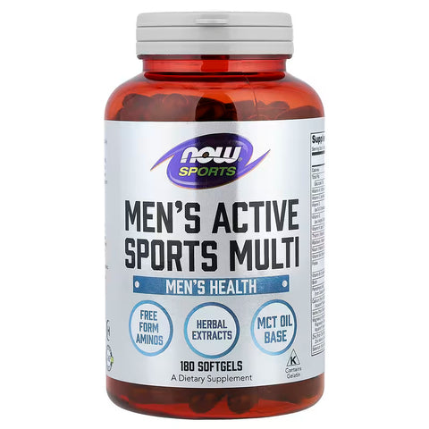 NOW Foods Sports Men's Active Sports Multivitamin 180 Softgels
