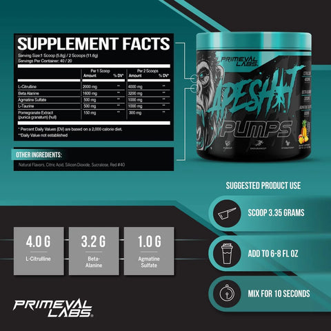 Primeval Labs Ape Sh*t Pumps Preworkout - 40 servis